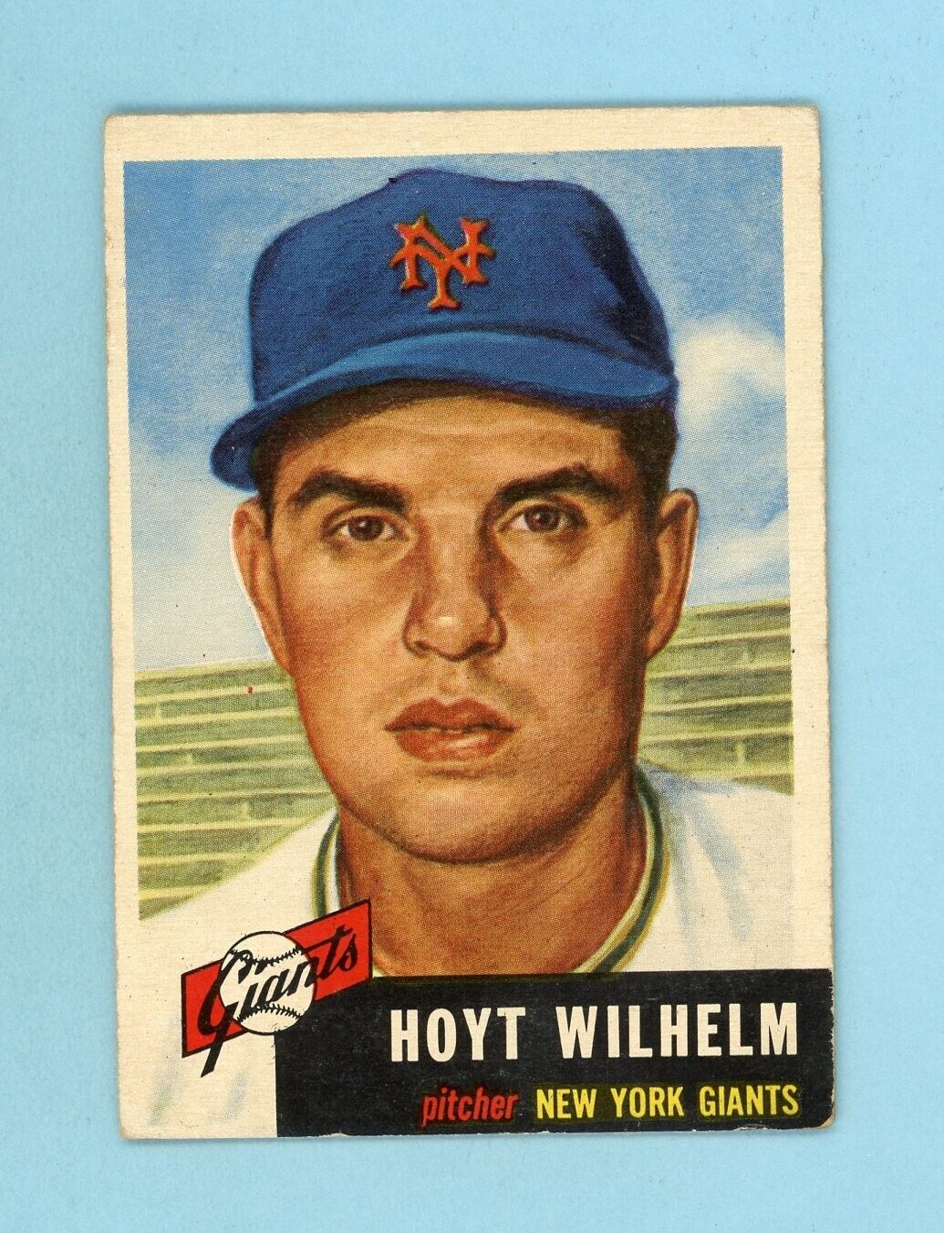 1953 Topps #151 Hoyt Wilhelm New York Giants Baseball Card EX