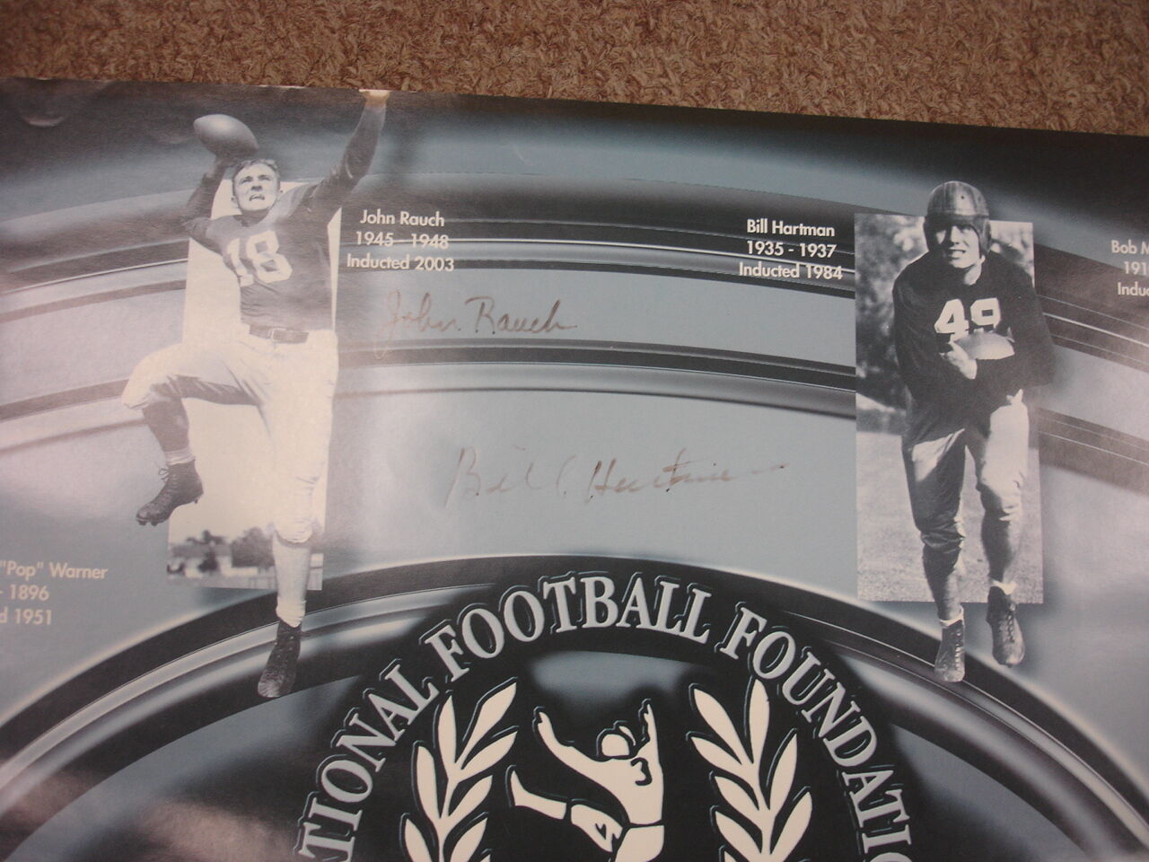 Georgia Bulldogs College Football Hall of Fame 9x Autographed Poster 