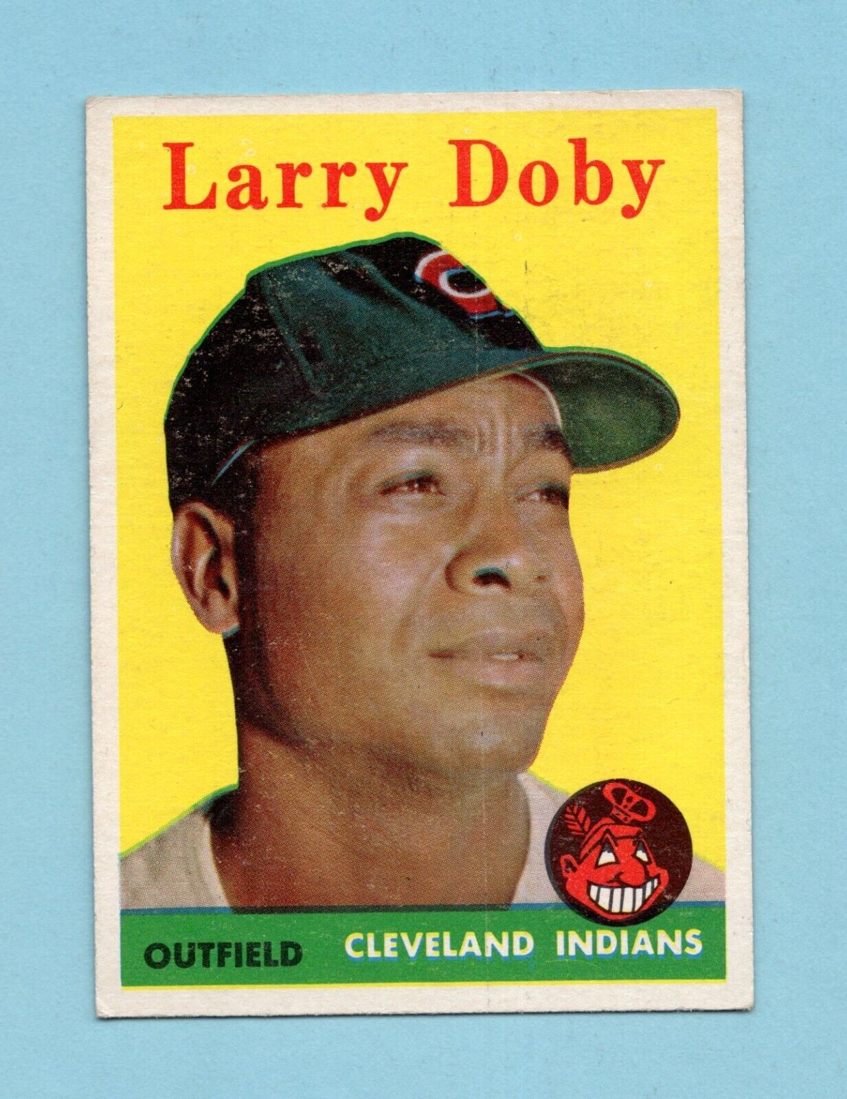 1958 Topps #424 Larry Doby Cleveland Indians Baseball Card EX - EX+