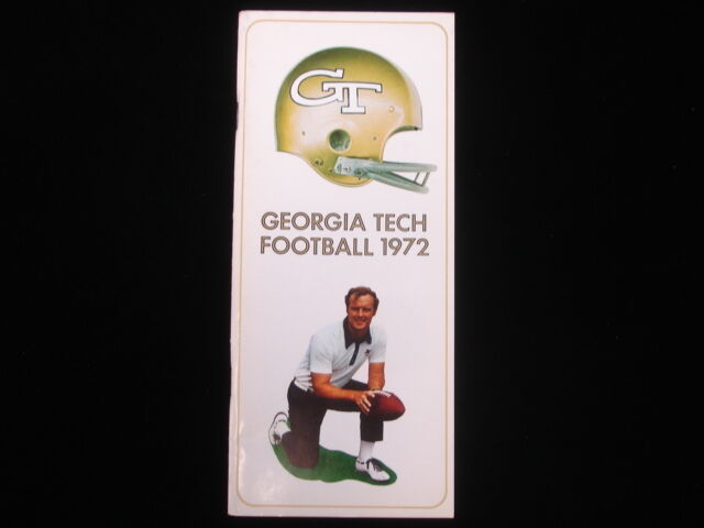 1972 Georgia Tech Yellow Jackets Football Official Media Guide EX+