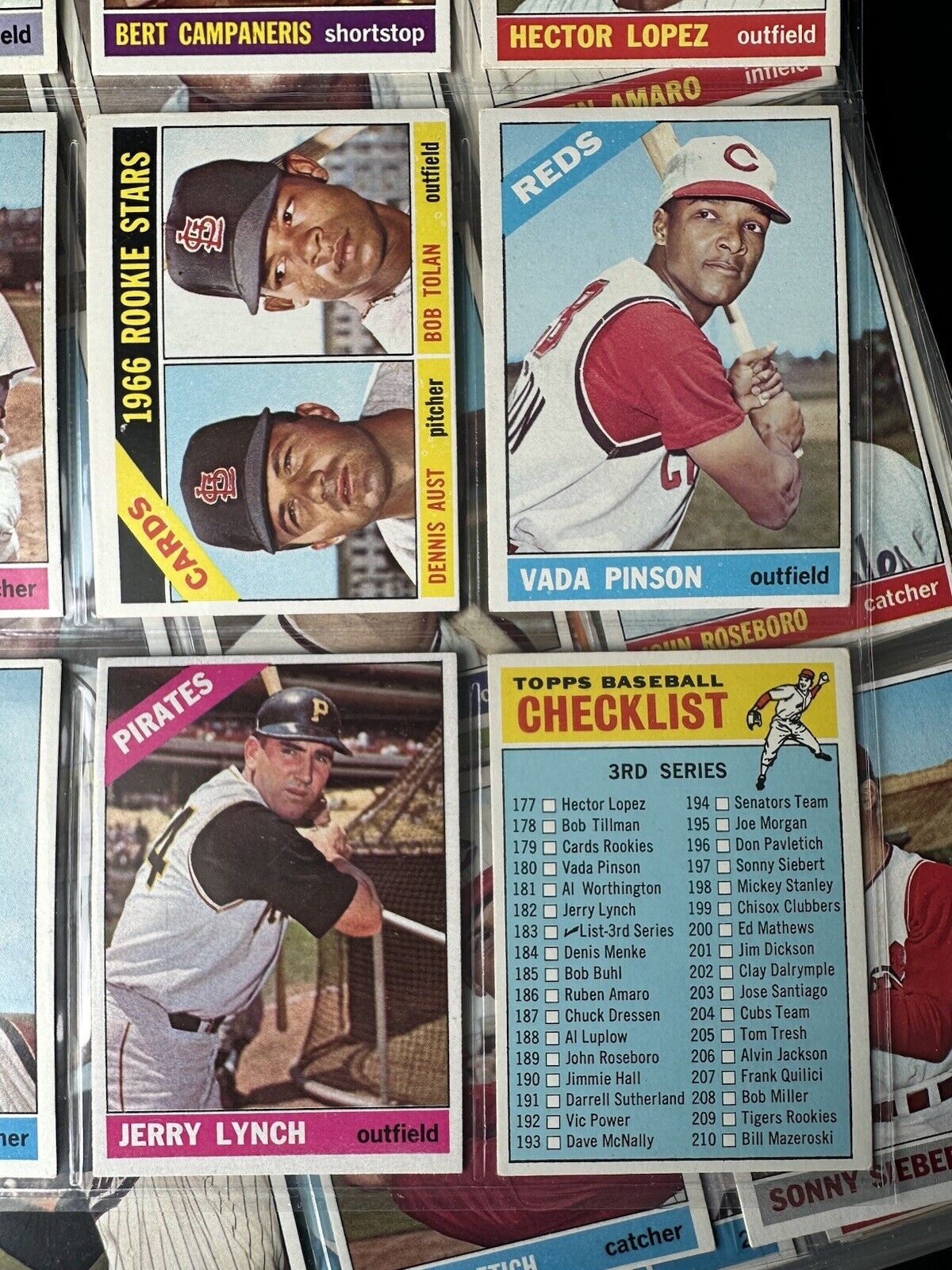 1966 Topps Baseball Starter Set / Lot of 279 Different w/ Semi-Stars   Solid EX