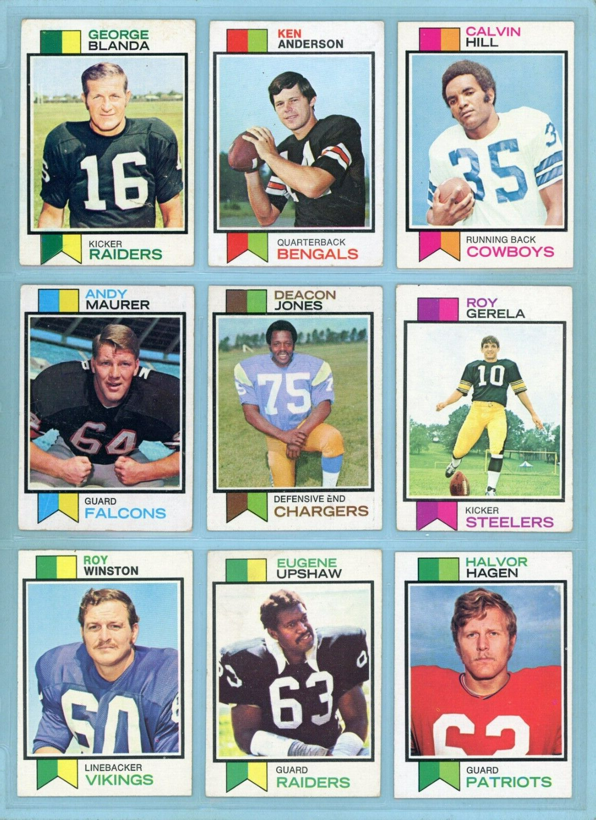 1973 Topps Starter Set Lot of 140 Different Football Cards Low Grade