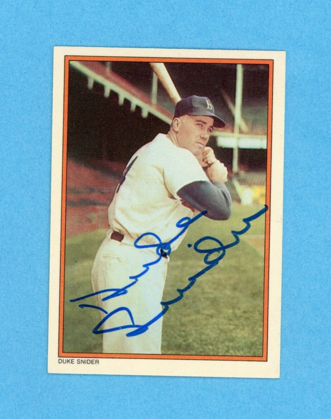 Duke Snider Brooklyn Dodgers 1985 Topps Circle K #20 Autographed Baseball Card