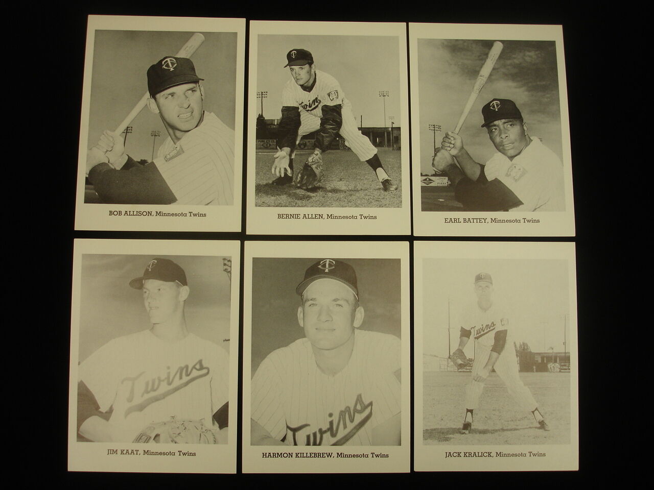 Set of 12 1960's Jay Publishing Minnesota Twins Photographs