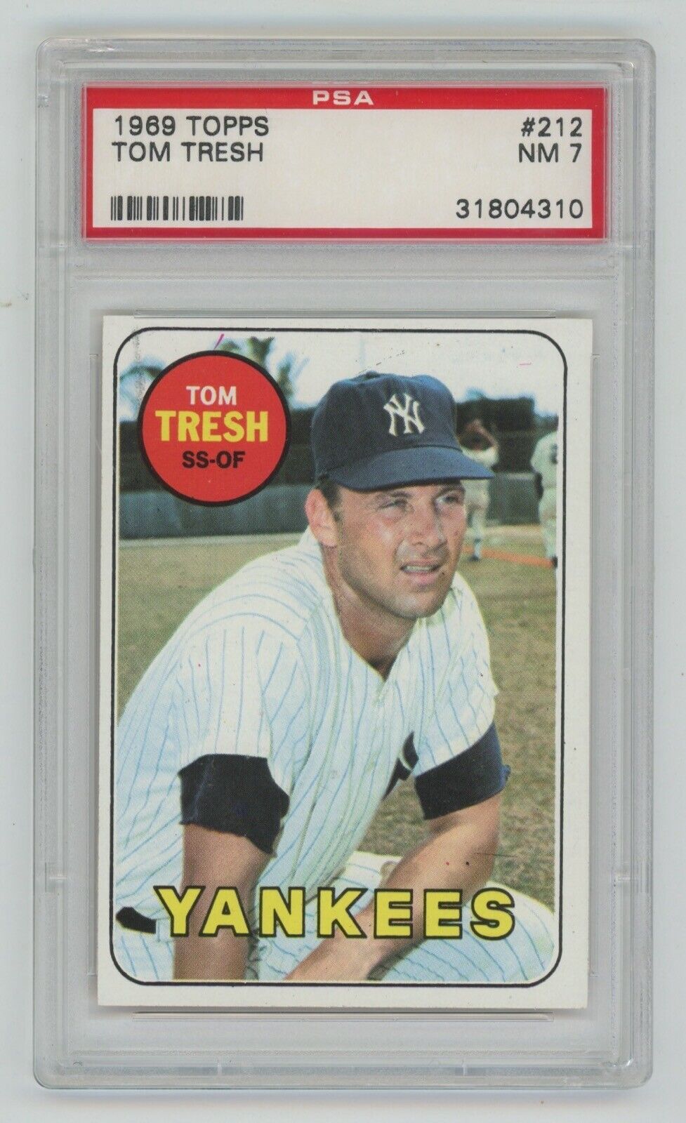 Tom Tresh 1969 Topps Card #212 • PSA 7 NM