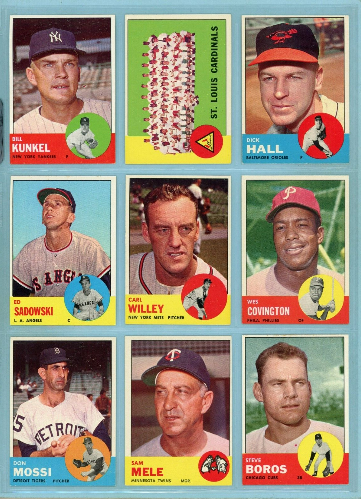 1963 Topps Starter Set Lot of 45 Different High Number Baseball Cards Ex/Mt - NM