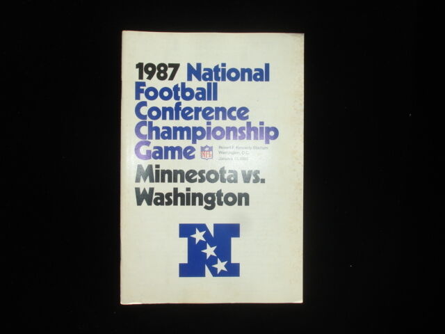 1987 NFC Championship Minnesota Vikings vs. Washington Redskins Guide EX