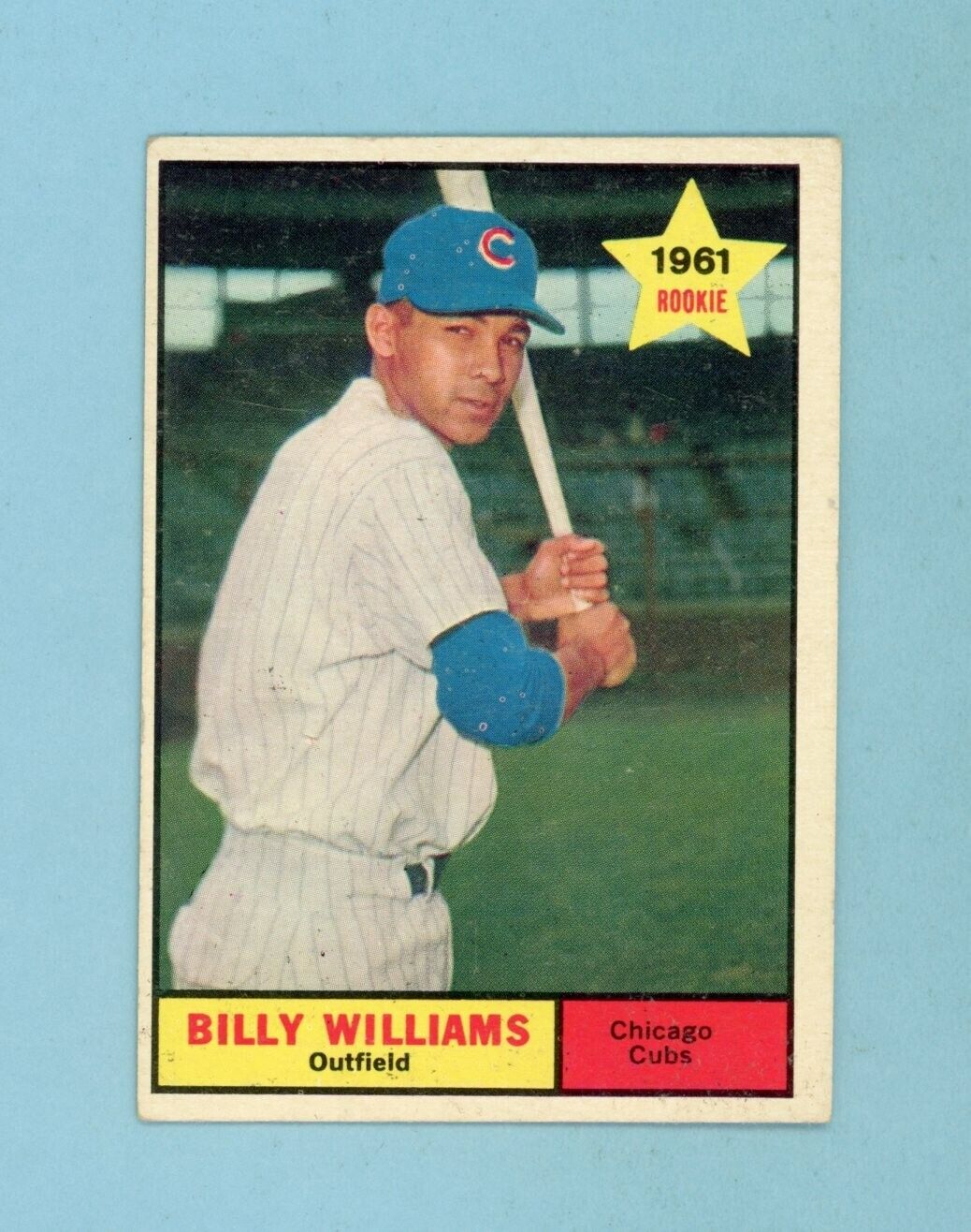 1961 Topps #141 Billy Williams Chicago Cubs Rookie Baseball Card EX o/c