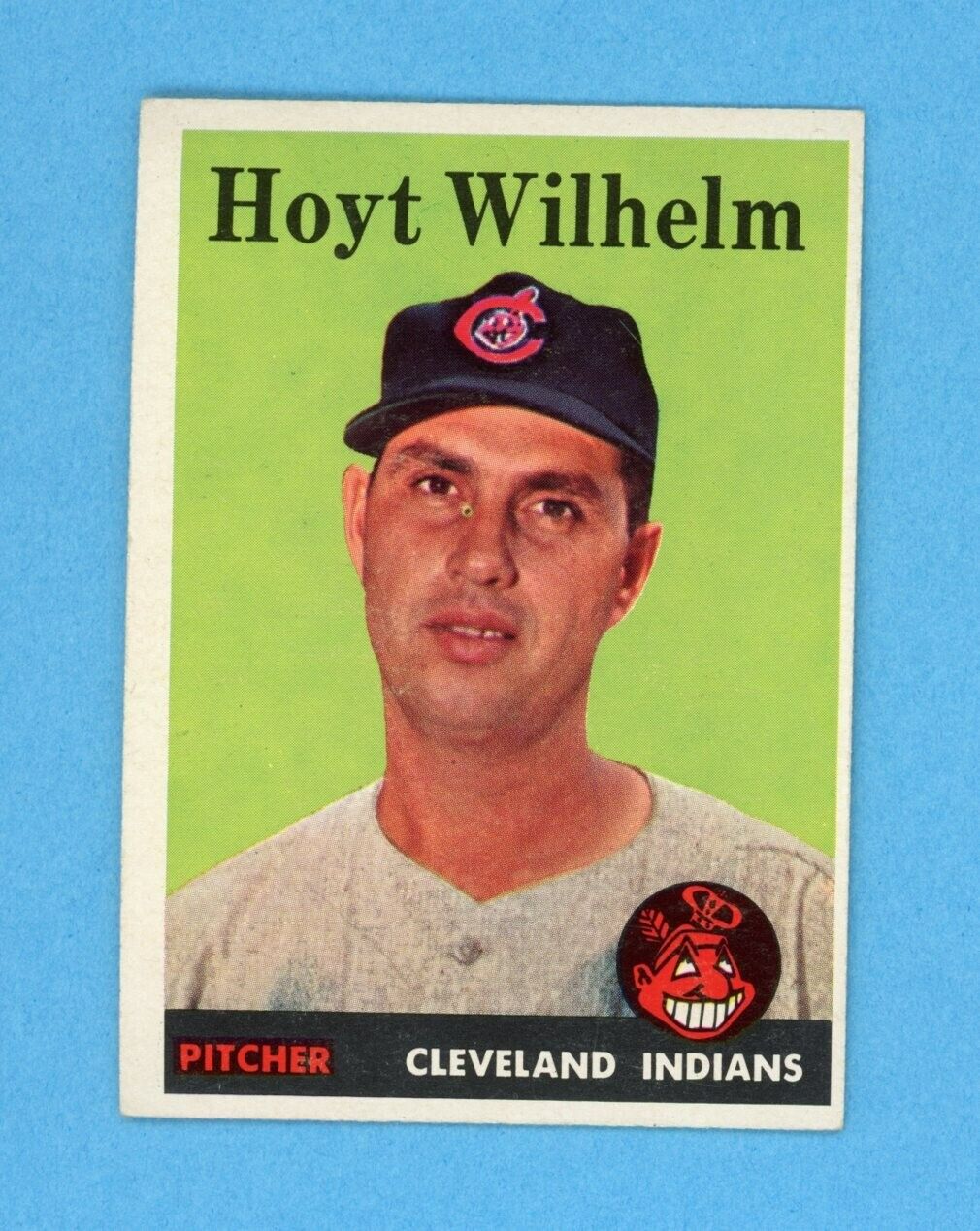 1958 Topps #324 Hoyt Wilhelm Cleveland Indians Baseball Card EX - EX+ twtlc