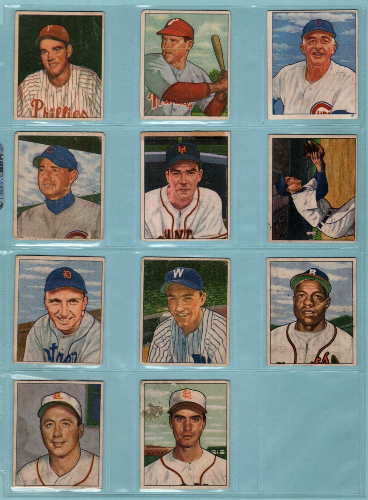 1950 Bowman Starter Set Lot of 107 Different Baseball Cards Low Grade