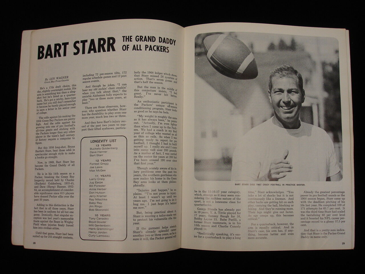 1969 Green Bay Packers Yearbook