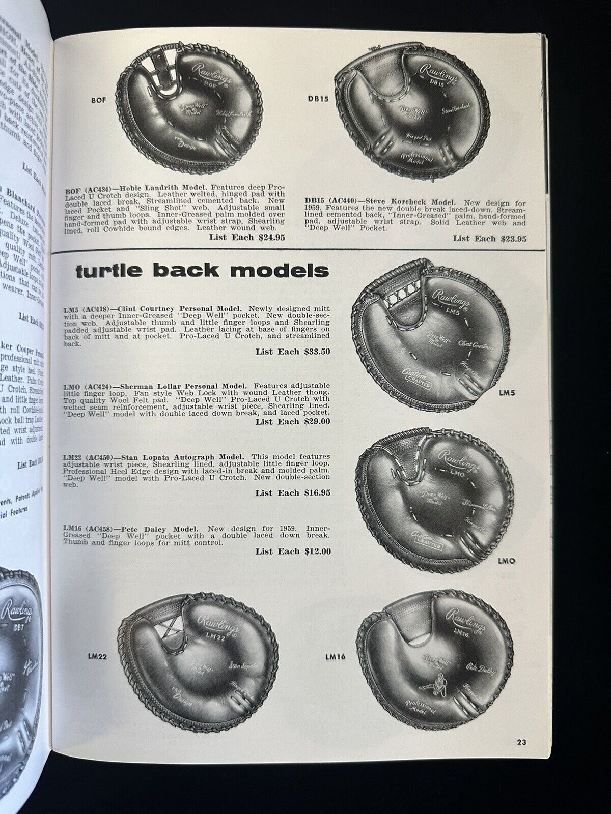 1959 Rawlings Athletic Equipment Publication - Mickey Mantle NY Yankees - EX