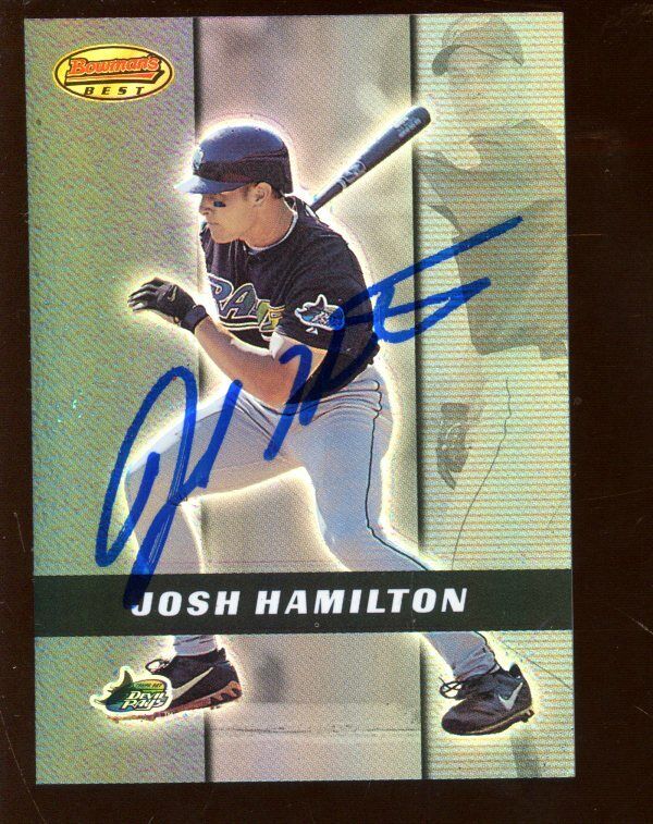 2000 Bowman Baseball Card #146 Josh Hamilton Rookie Autographed NRMT