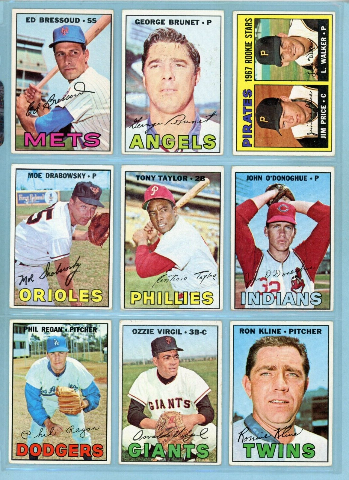 1967 Topps Starter Set Lot of 212 Different Baseball Cards Vg/Ex - EX