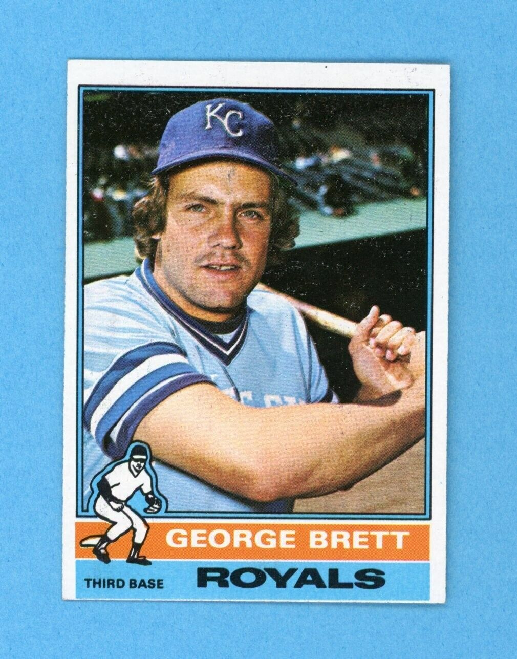 1976 Topps #19 George Brett Kansas City Royals Baseball Card NM o/c