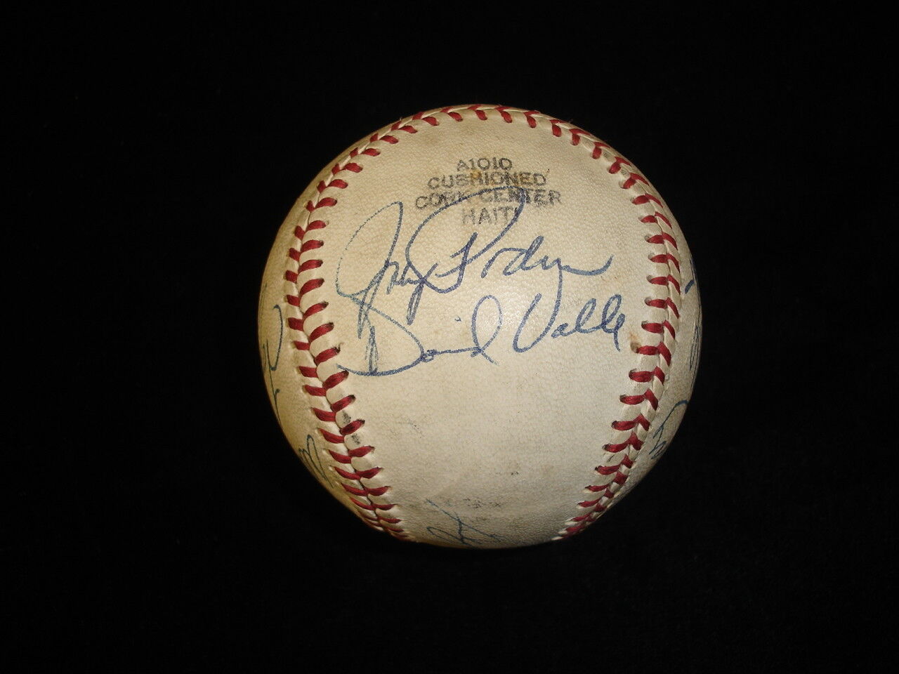 Hall of Famers and Stars Multi Signed Baseball 12 sigs Wilhelm Perry Oliva Face