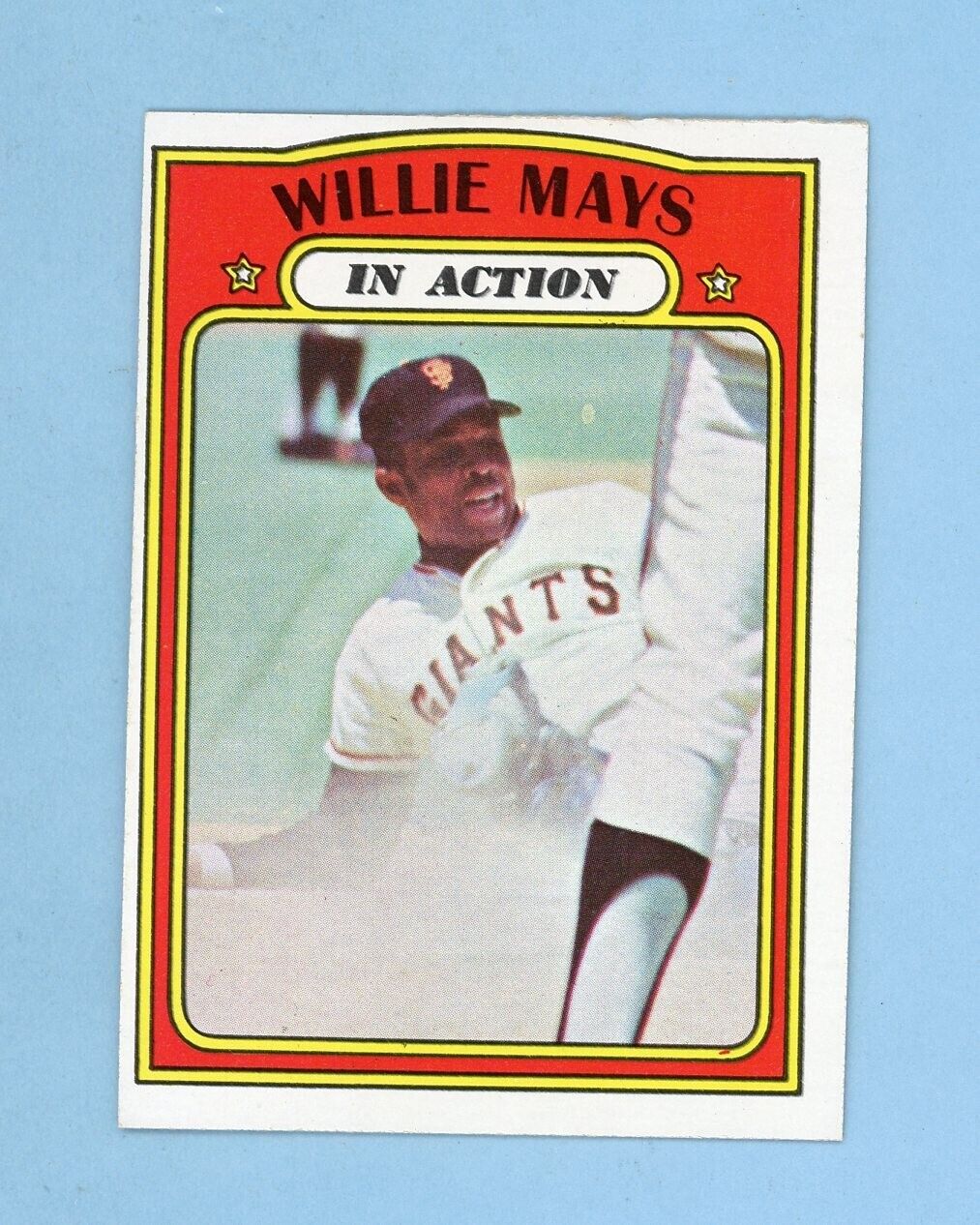 1972 Topps #50 Willie Mays In Action San Francisco Giants Baseball Card E/M o/c