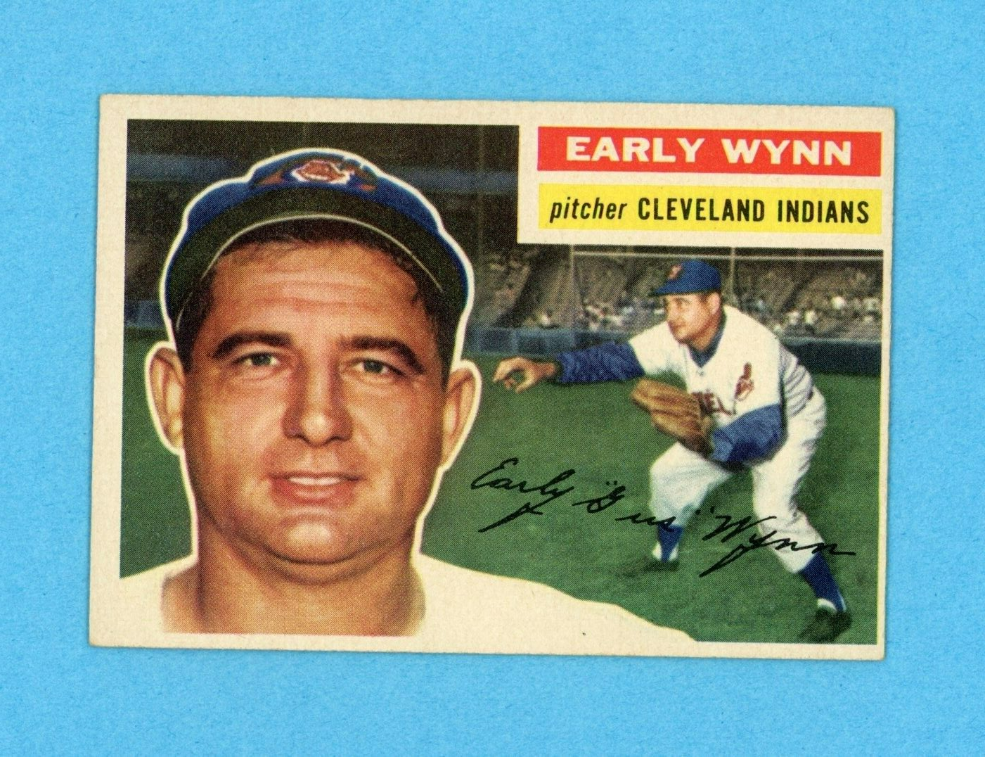 1956 Topps #187 Early Wynn Cleveland Indians Baseball Card Ex/Mt o/c