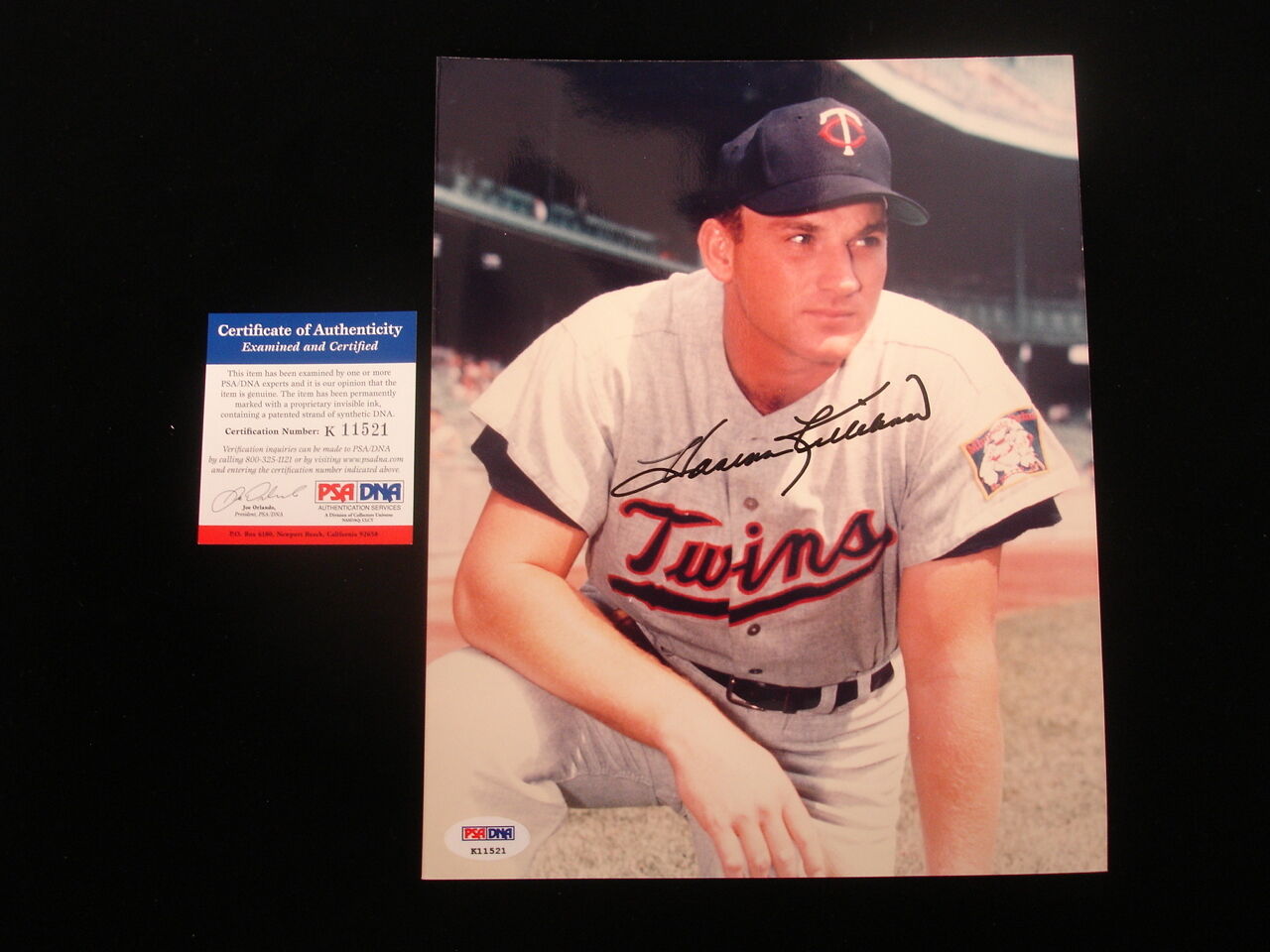 Harmon Killebrew Autographed 8x10 Photograph - PSA