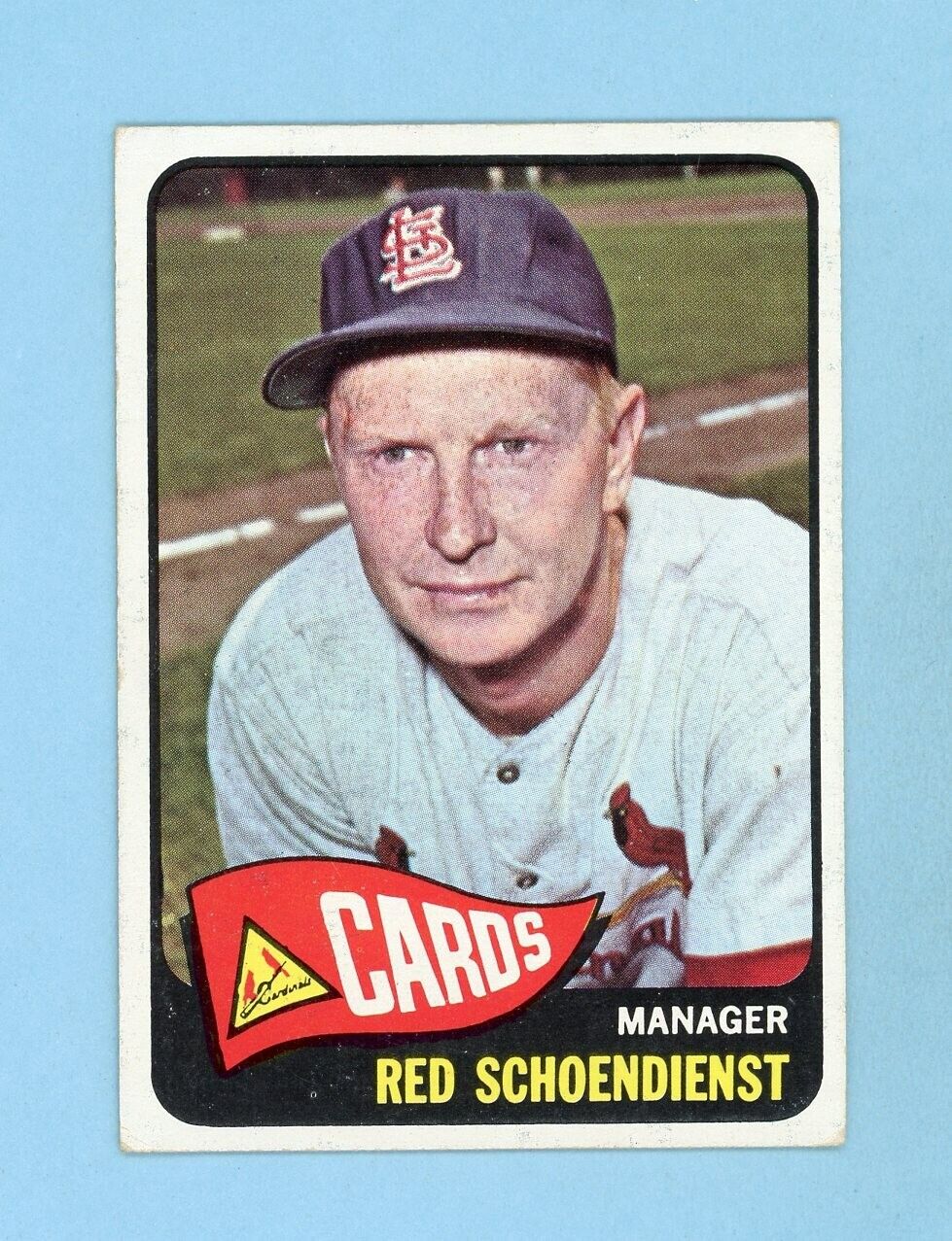 1965 Topps #556 Red Schoendienst St. Louis Cardinals Baseball Card EX