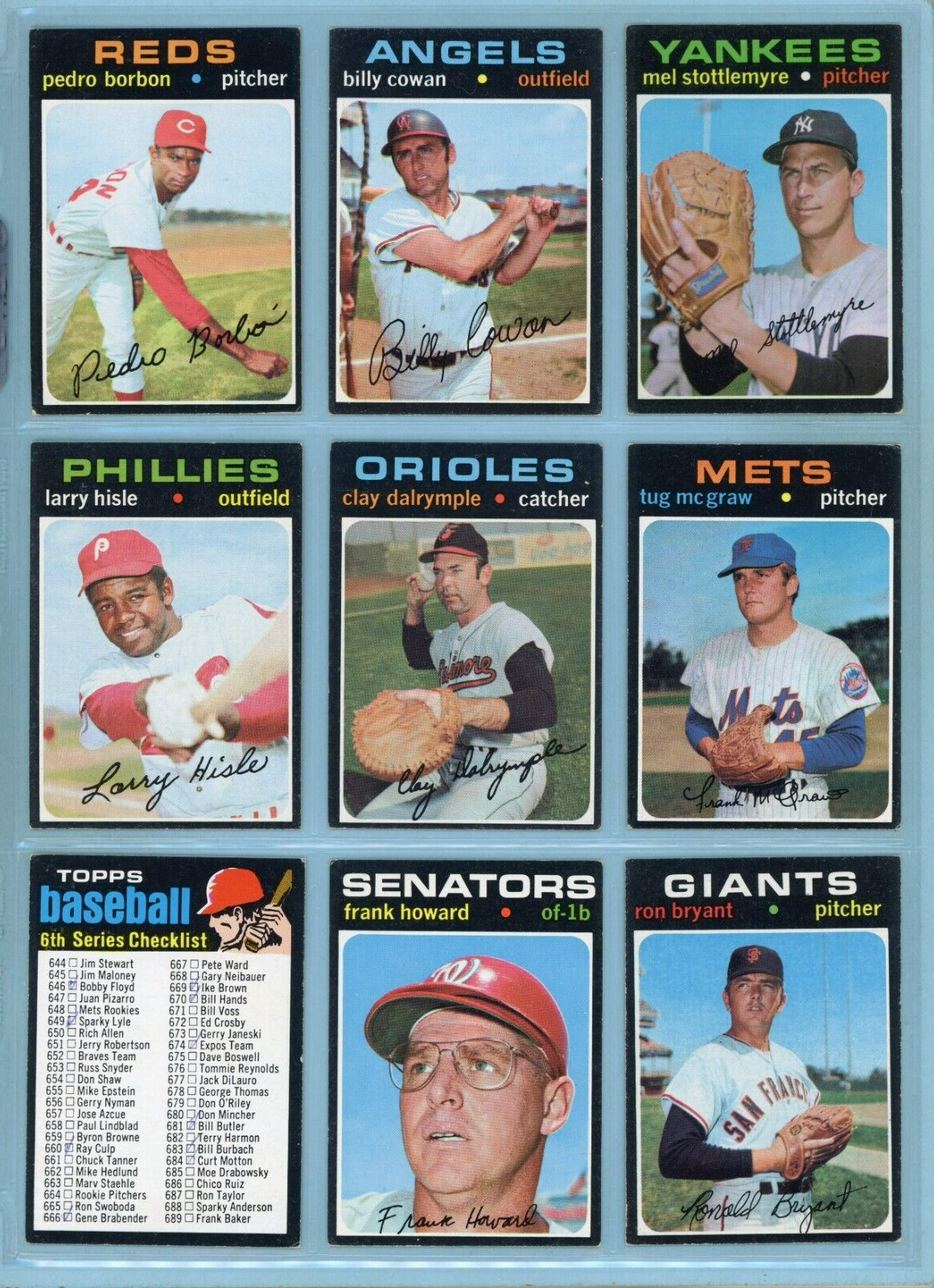 1971 Topps Starter Set Lot of 110 Different Semi-High Number Baseball Cards EX