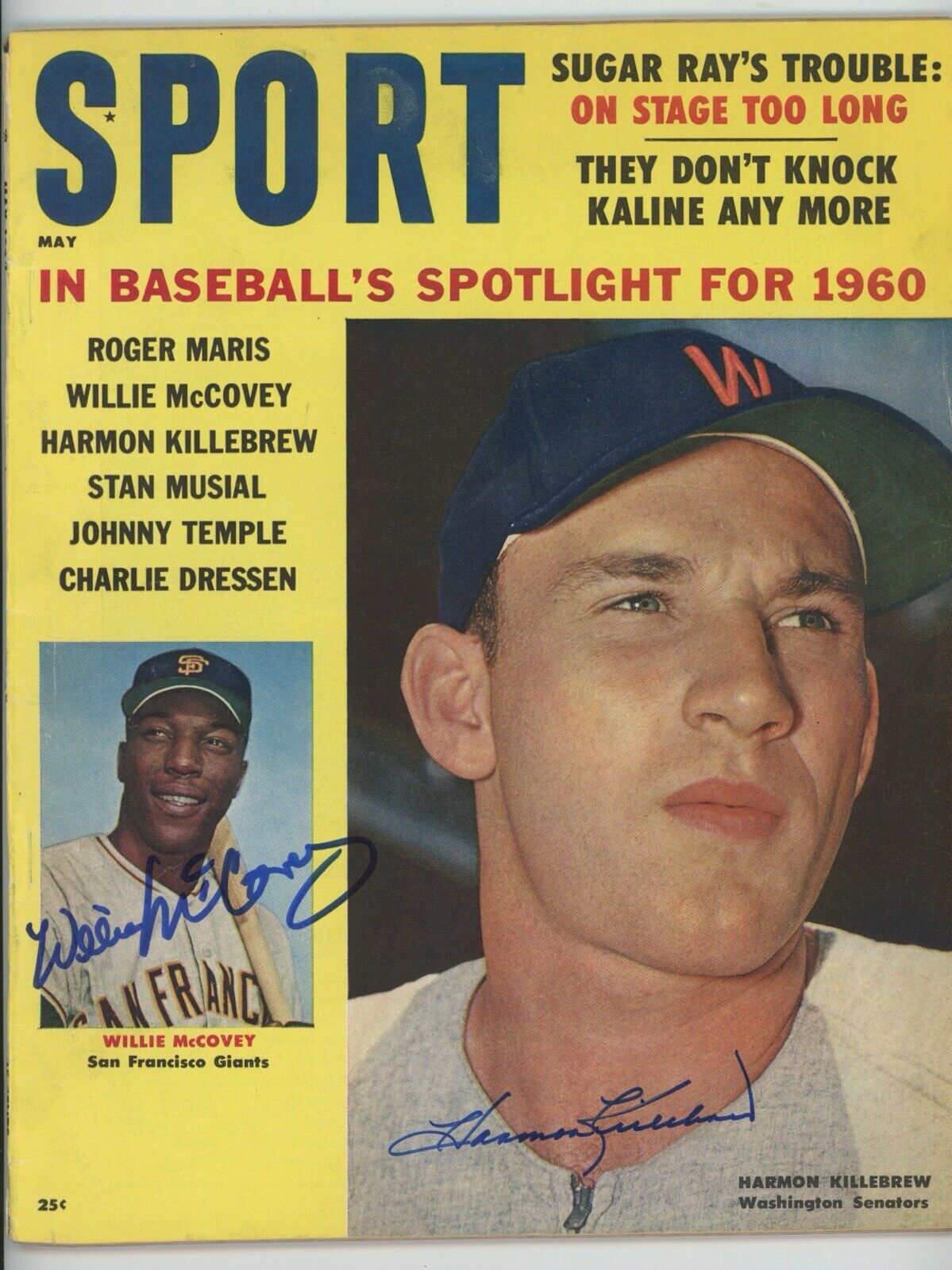 Willie McCovey & Harmon Killebrew Signed May 1960 Sport Magazine Auto w B&E Holo