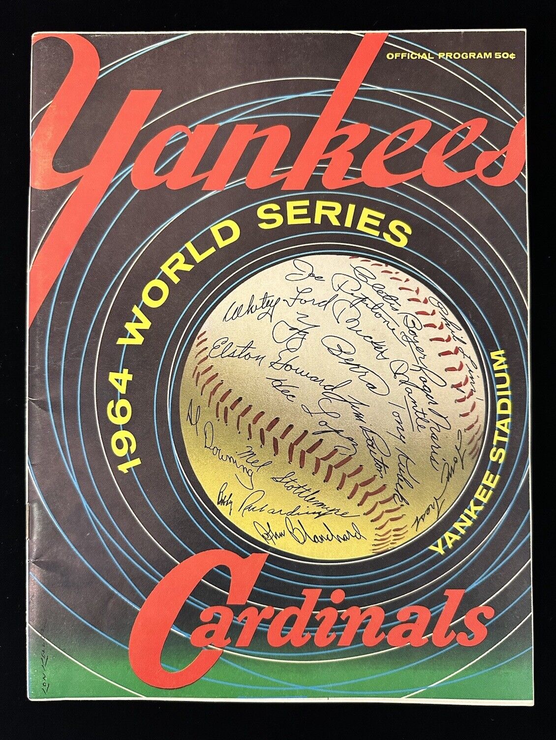 1964 New York Yankees World Series Program vs St. Louis Cardinals EX-MT unscored