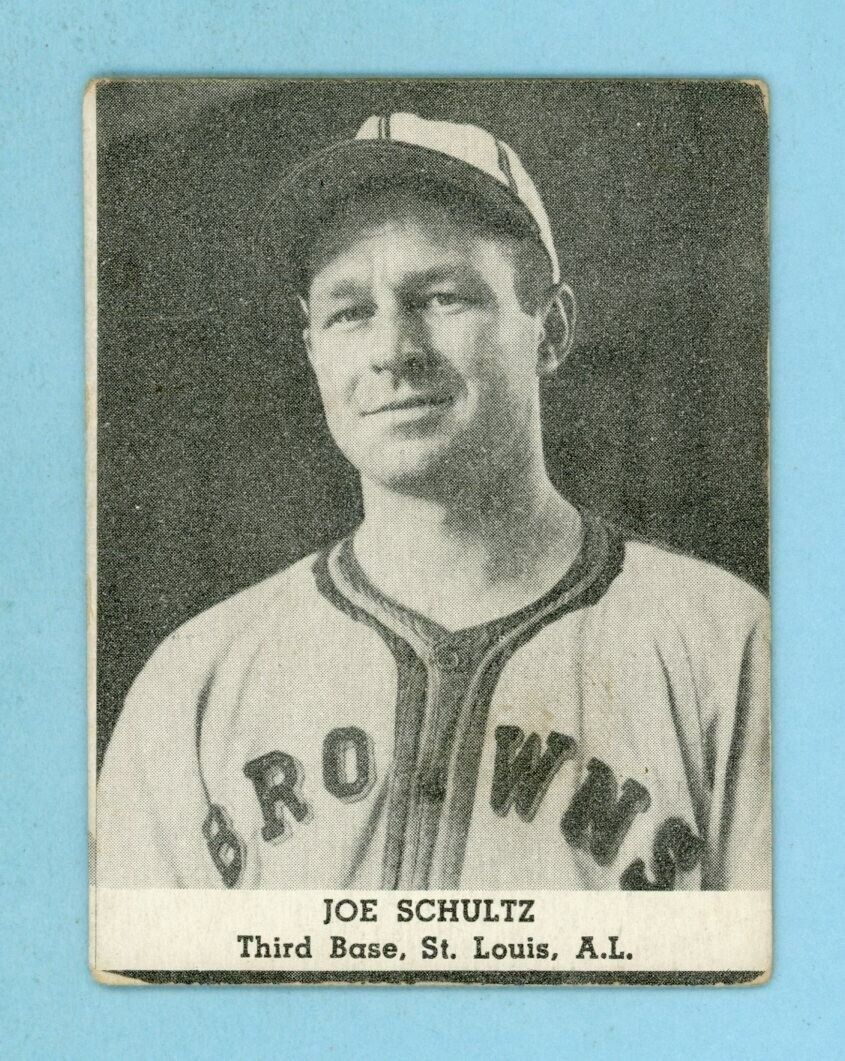 1947 Tip Top Bread Joe Schultz St. Louis Browns Baseball Card Low Grade