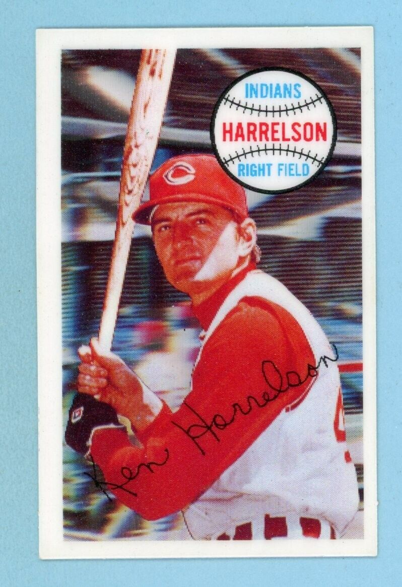 1970 Kelloggs 3-D #68 Ken Harrelson Cleveland Indians Baseball Card