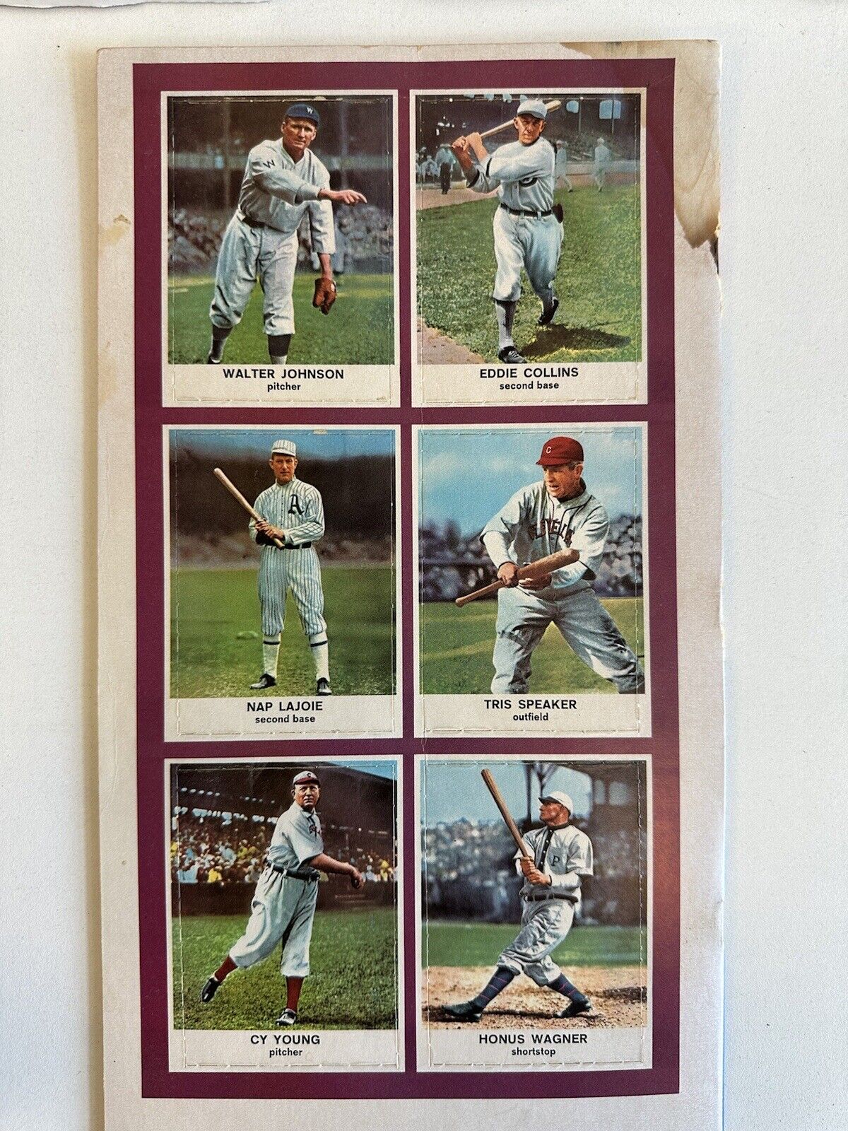 1961 Golden Press Hall of Fame Baseball Stars Complete Card Set of 33 in Booklet