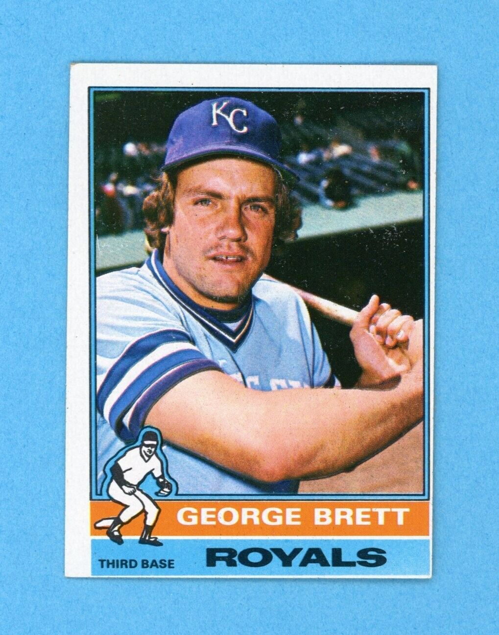 1976 Topps #19 George Brett Kansas City Royals Baseball Card EX++ - Ex/Mt o/c