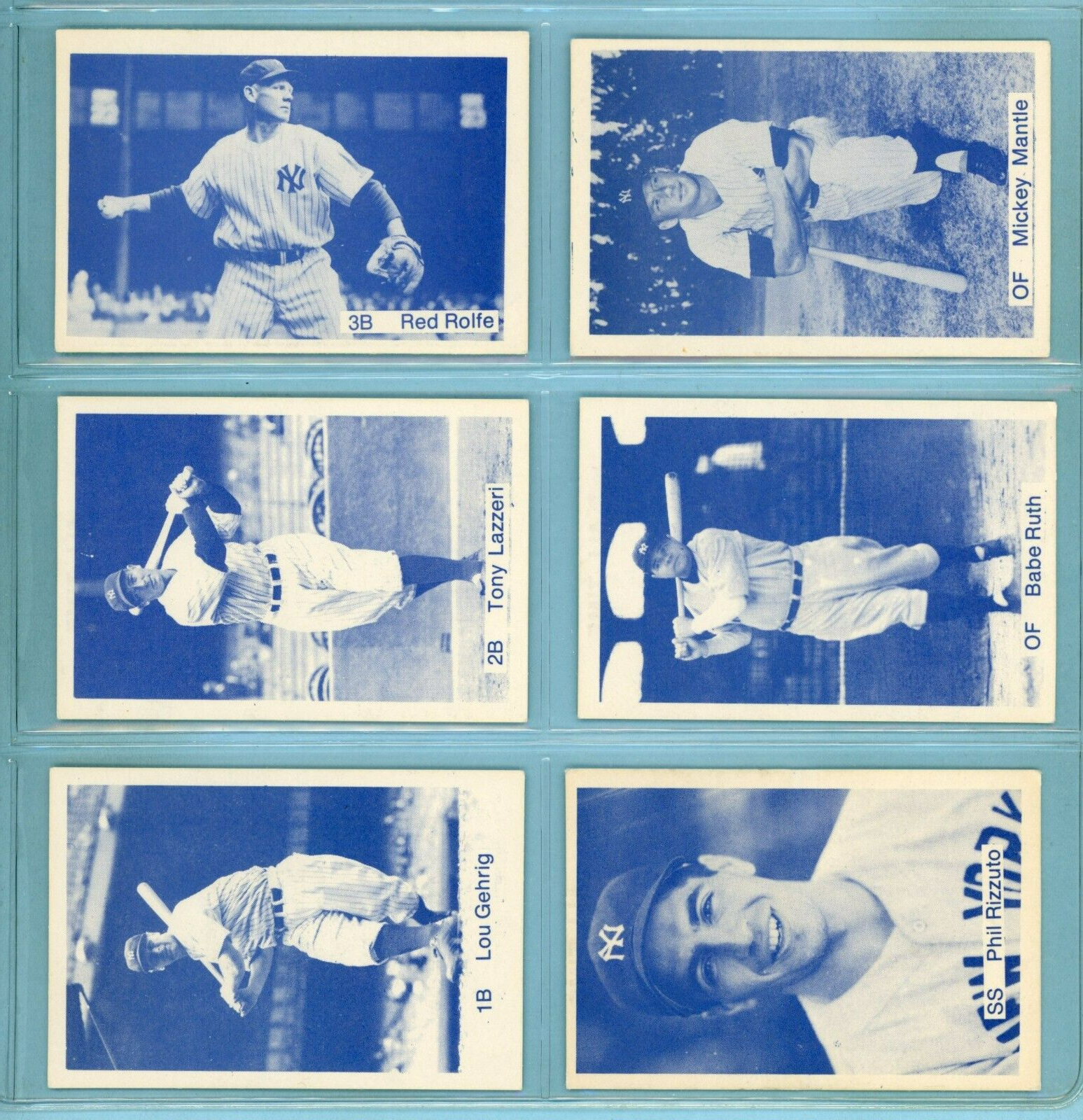 1975 TCMA All Time New York Yankees Complete Set of 12 Baseball Cards