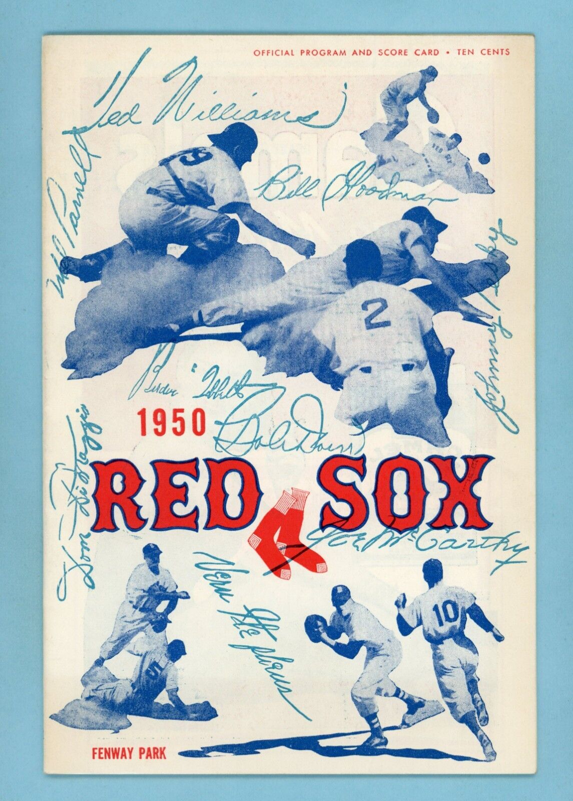 April 30, 1950 Philadelphia A's vs Boston Red Sox Program Ted Williams