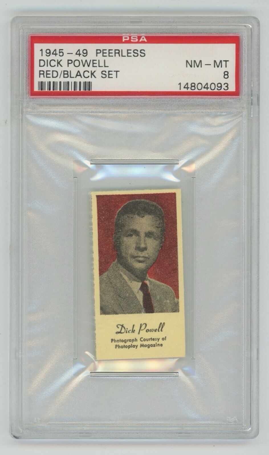 Dick Powell 1945-49 Peerless Red/Black • PSA 8 NM-MT