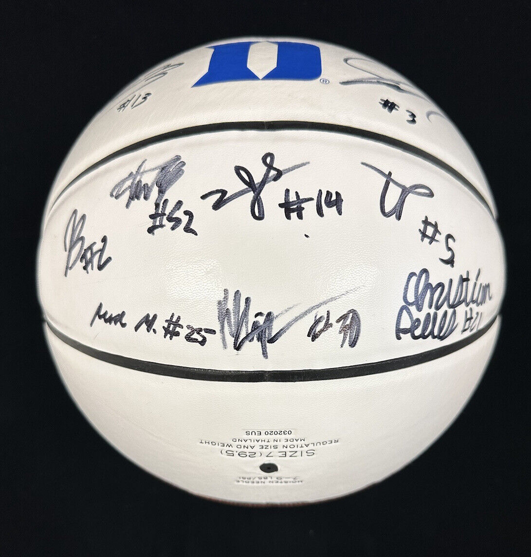 2022-23 Duke University MENS TEAM SIGNED Full Size Basketball 14 sigs ACC Champs