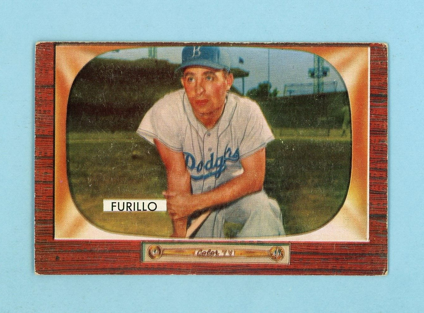 1955 Bowman #169 Carl Furillo Brooklyn Dodgers Baseball Card Vg/Ex