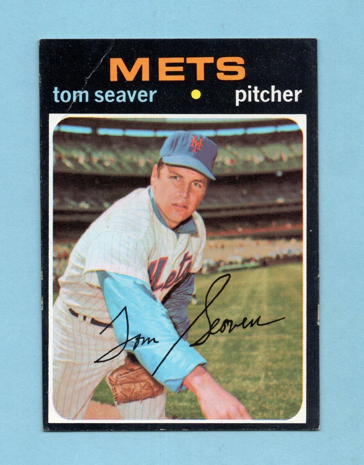 1971 Topps #160 Tom Seaver New York Mets Baseball Card EX+ app cres tl