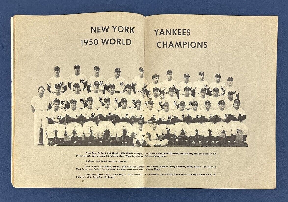 1951 New York Yankees Official Baseball Yearbook w/ Mickey Mantle