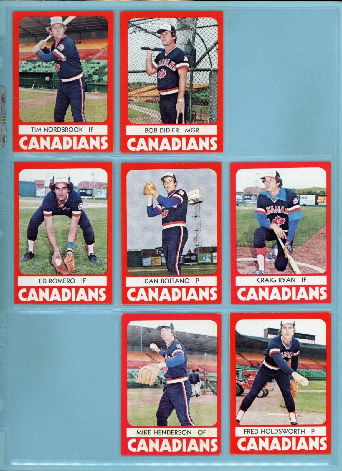 1980 TCMA Vancouver Canadians Near Set (18 of 22) Baseball Cards NM