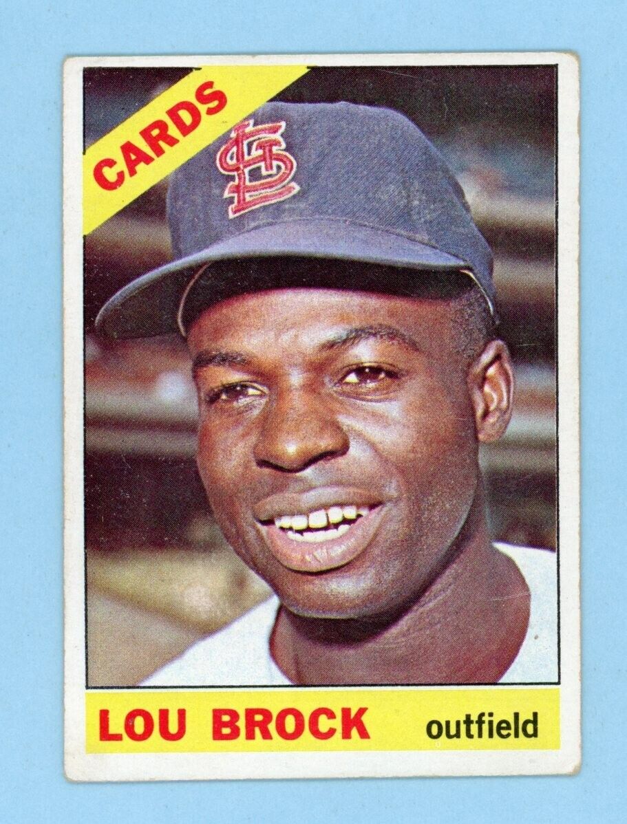 1966 Topps #125 Lou Brock St. Louis Cardinals Baseball Card VG - VG+