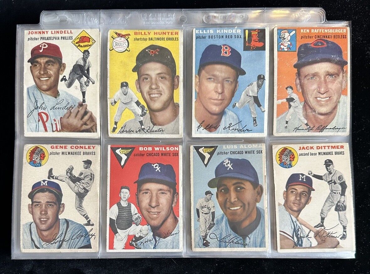 1954 Topps Baseball  Starter Set Lot of 127 Different w/ Bauer Groat  VG to EX