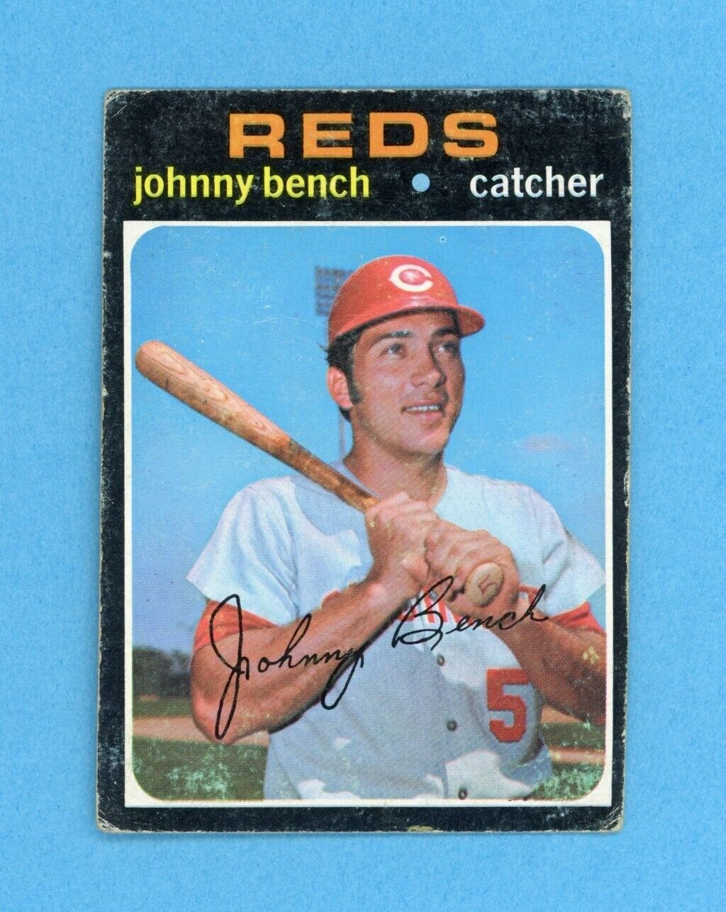 1971 Topps #250 Johnny Bench Cincinnati Reds Baseball Card VG