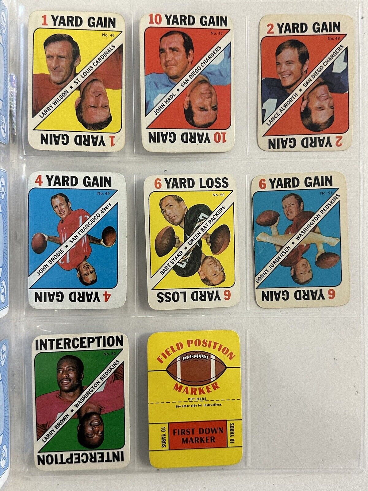 1970 Topps Football Game Set of 53 w/ Namath Butkus Unitas Starr - Mixed Grades