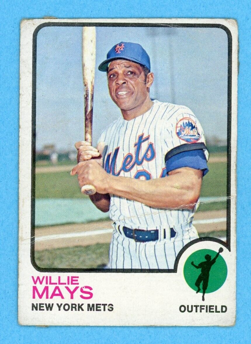 1973 Topps #305 Willie Mays New York Mets Baseball Card Low Grade