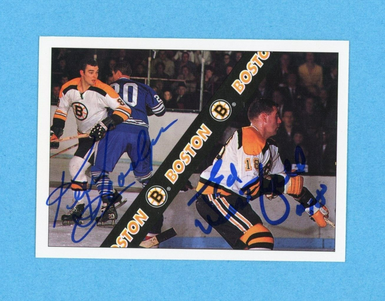 Ken Hodge, Ed Westfall 1991-92 Ultimate original 6 #4 Autographed Hockey Card