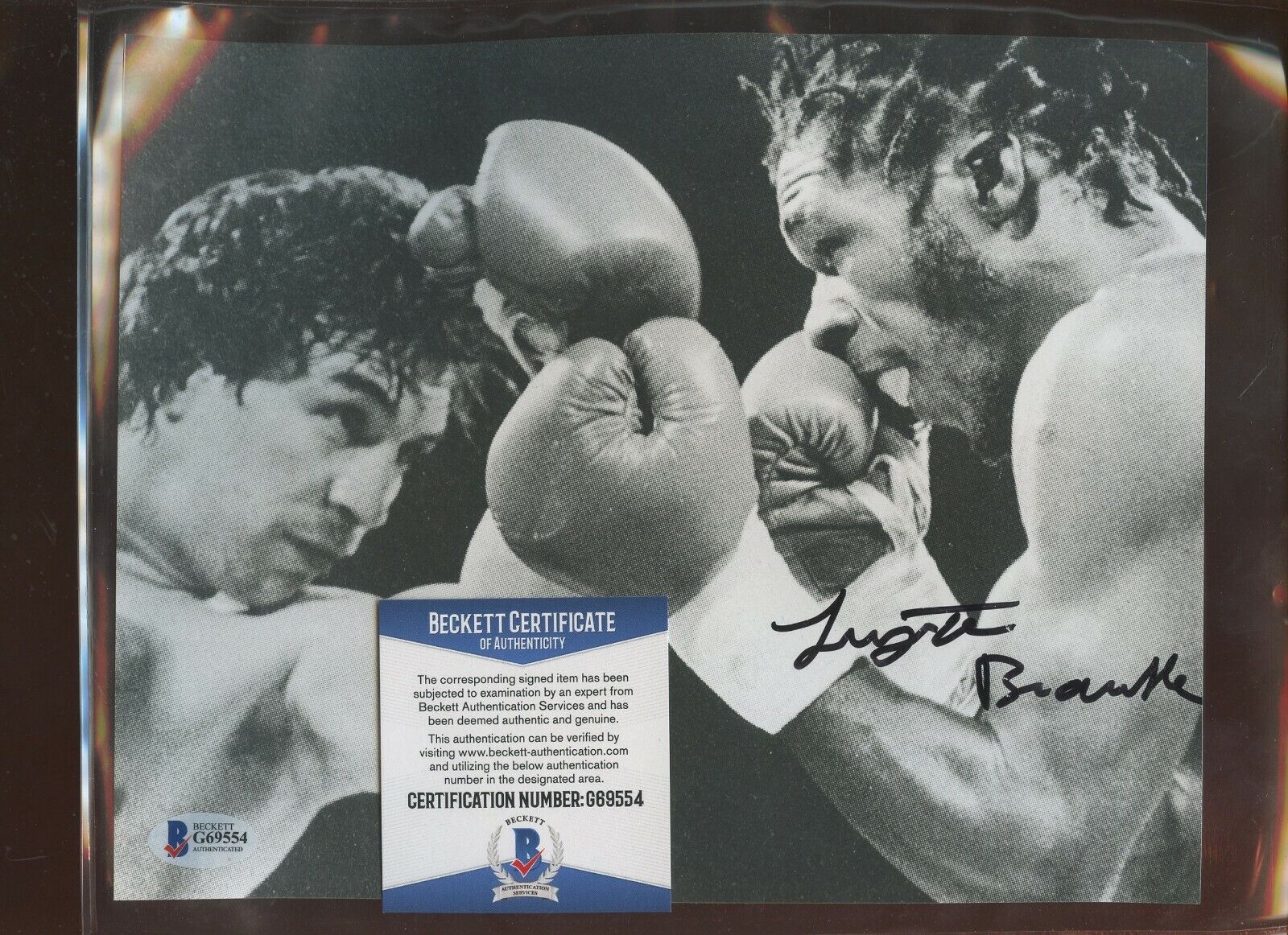 Livingstone Bramble Boxer Autographed 8 X 10 Photo Beckett Cert