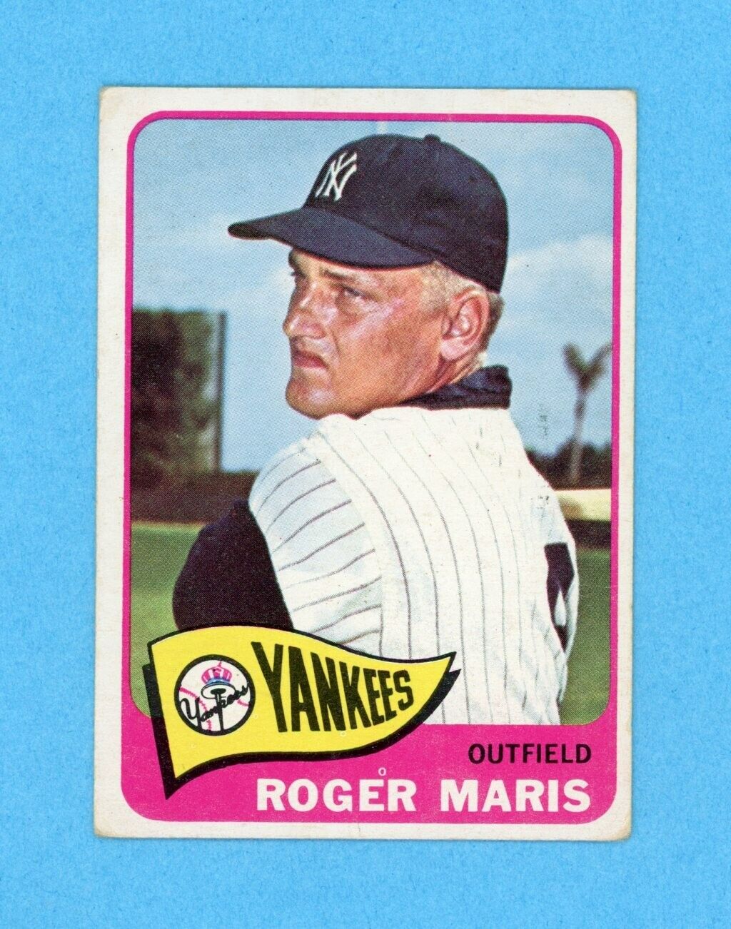 1965 Topps #155 Roger Maris New York Yankees Baseball Card Vg/Ex tiny wrk at