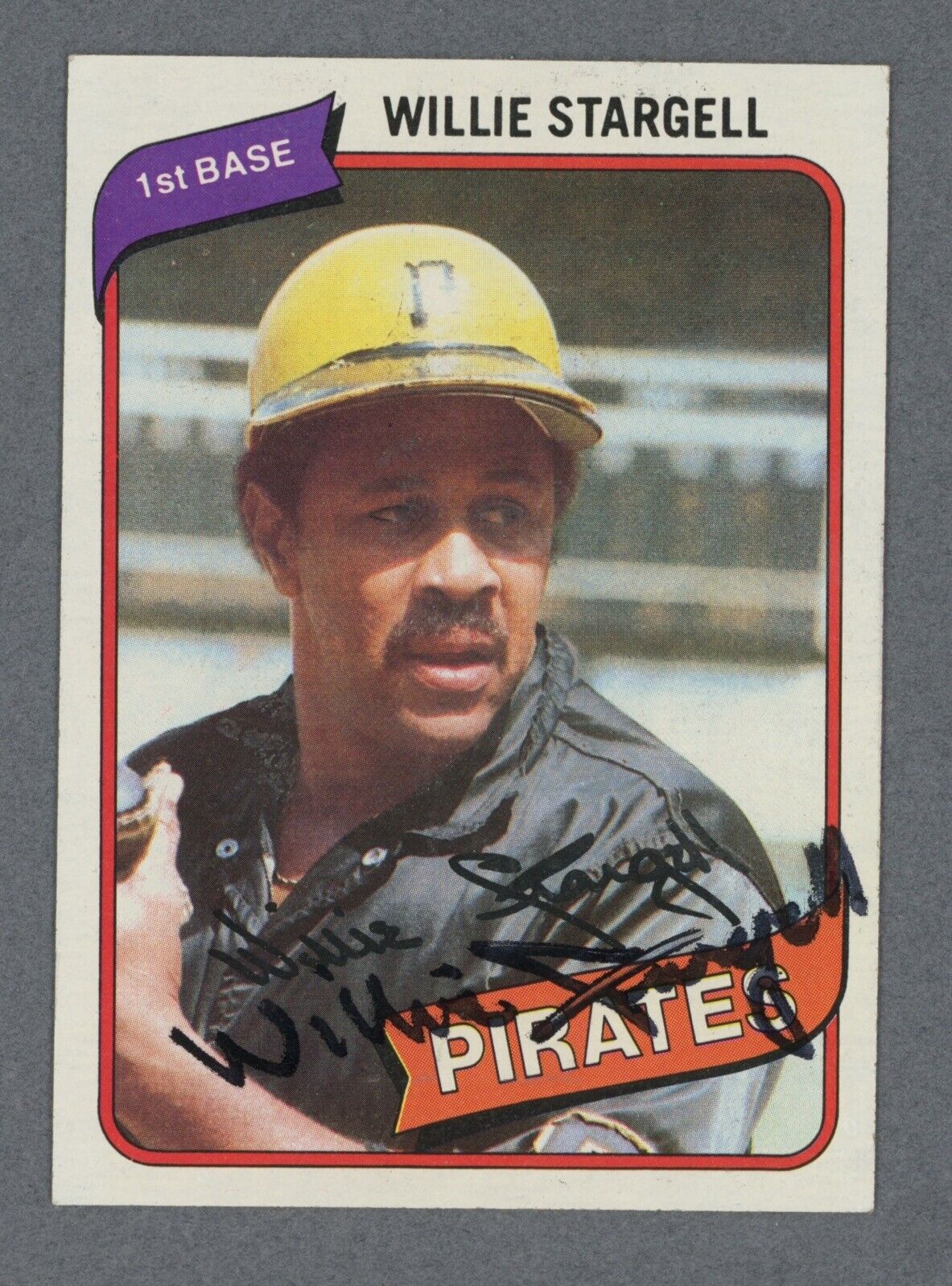 Willie Stargell Signed 1980 Topps Card #610 • Auto w B&E Hologram