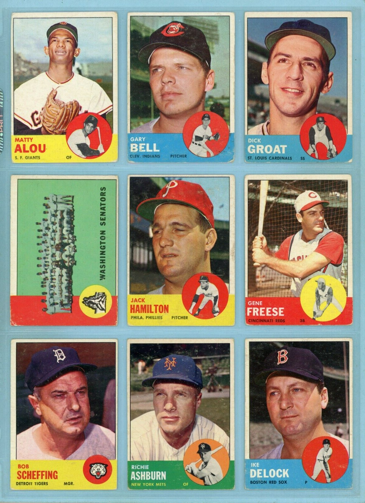 1963 Topps Starter Set Lot of 395 Different Baseball Cards Vg - Vg+