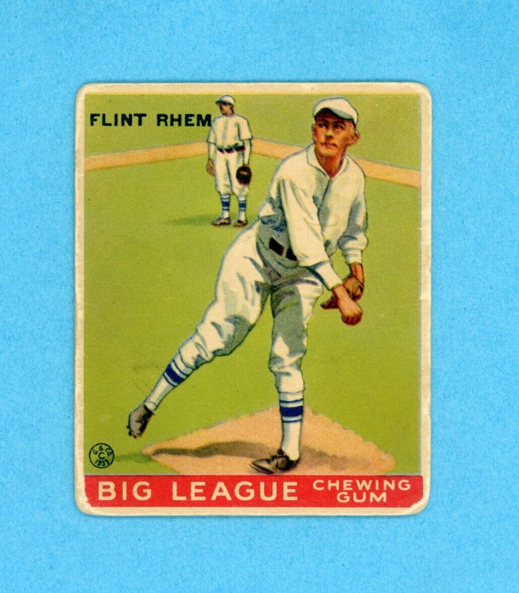 1933 Goudey #136 Flint Rhem Philadelphia Phillies Baseball Card Low Grade dg bk